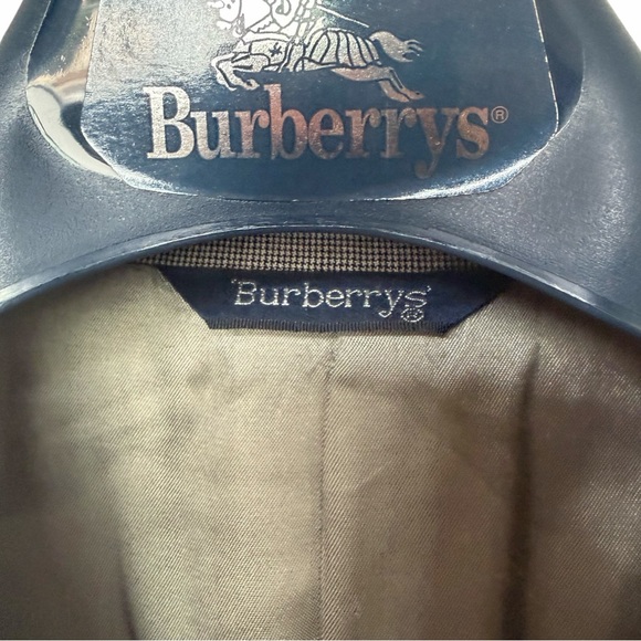 Vintage Burberrys Wool Suit Mens 42R Gray 2 Piece Blazer Pants - Picture 2 of 14